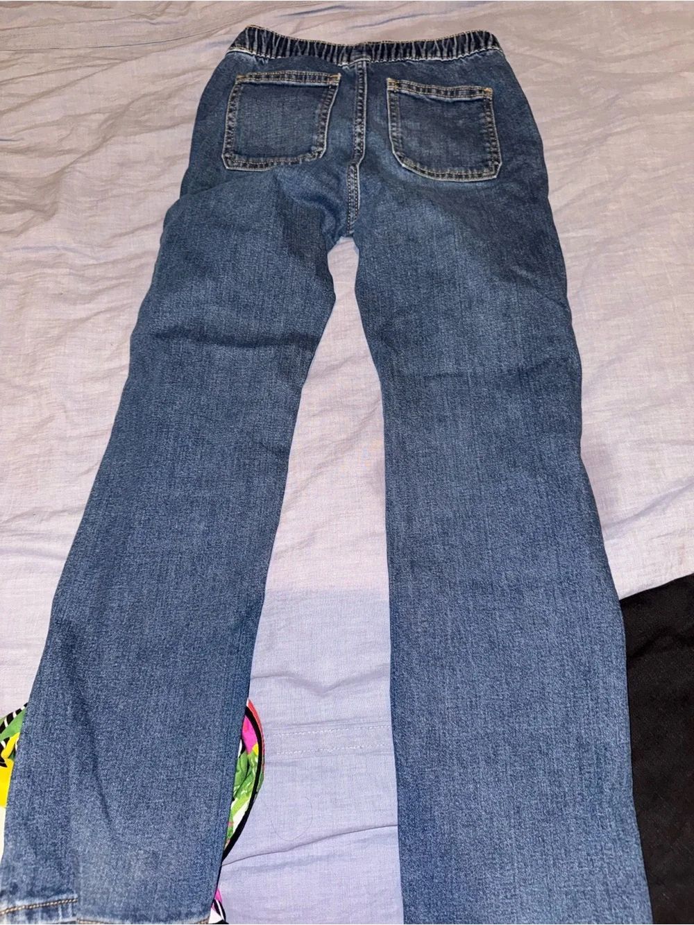 Old Navy Boys Blue Elastic-Waist Denim Joggers